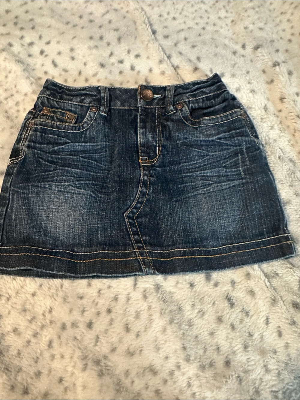 Justice Dark Blue Denim Mini Skirt
